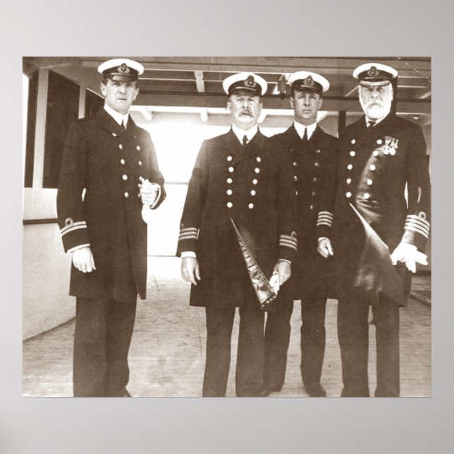 Affiche Officiers du Titanic avant le départ C 1912 (Devant)