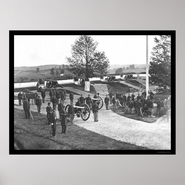 Affiche Officiers et hommes à Fort Stevens, DC 1865 (Devant)