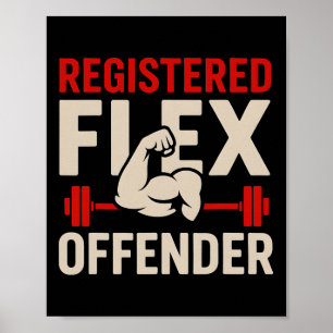 Affiche Offre Flex enregistrée Drôle Gymnase Bodybui