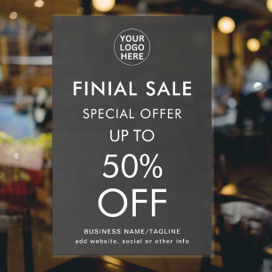 Affiche Offre Spéciale l Rabais Vente Finale  Logo & Texte