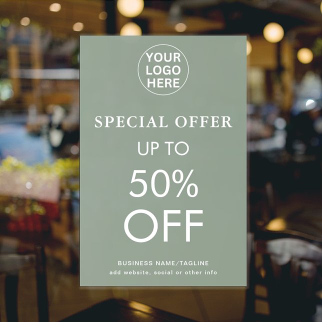 Affiche Offre spéciale l Remise vente finale Sage Green (Créateur téléchargé)