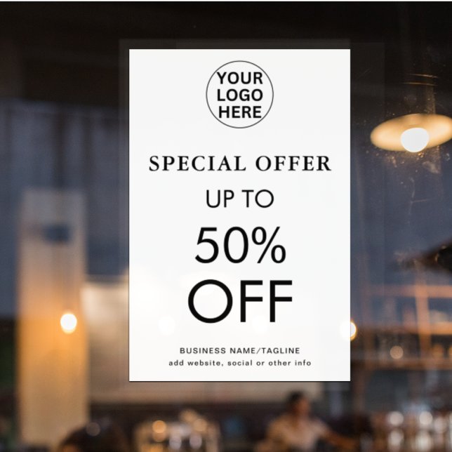 Affiche Offre spéciale l Solde de vente finale noir et bla (Créateur téléchargé)