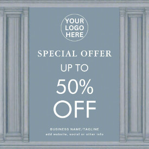 Affiche Offre spéciale l Solde final Remise Dusty Blue