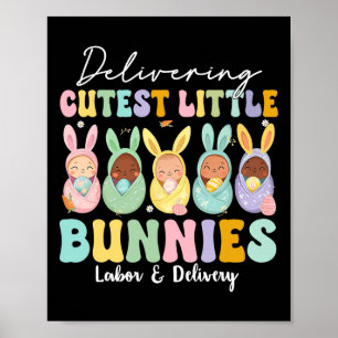 Affiche Offrir La Main D'Oeuvre Et La Livraison De Bunnies