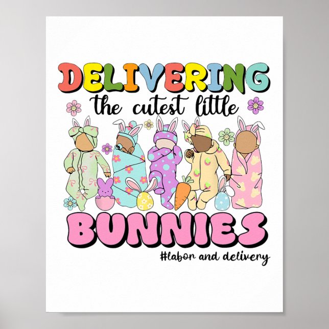Affiche Offrir La Main D'Oeuvre Et La Livraison De Bunnies (Devant)