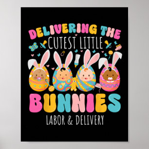 Affiche Offrir Les Plus Cuttes Bunnies Pâques Travail Et D