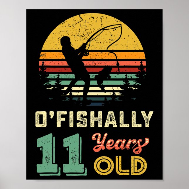 Affiche Ofish 11 ans Pêche 11ème anniversaire fête (Devant)