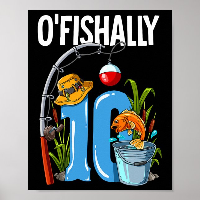 Affiche O'fishally 10 ans 10e anniversaire pêche  (Devant)