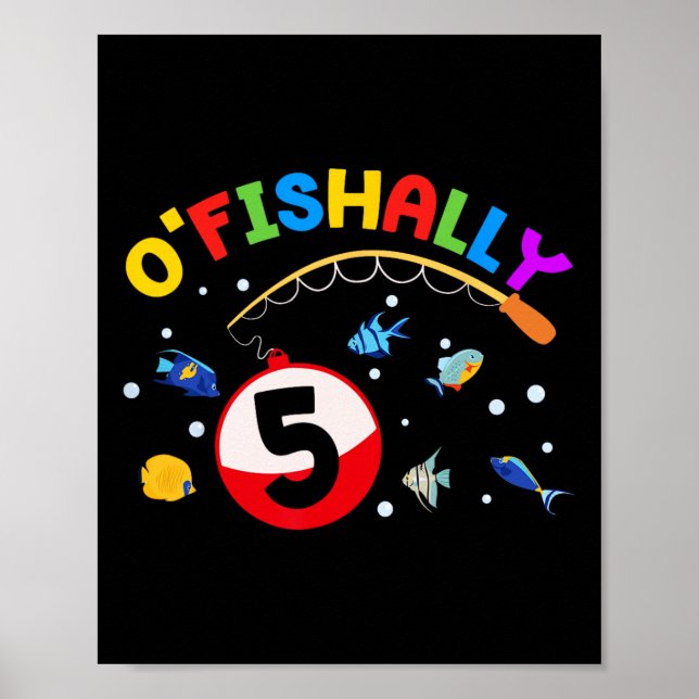 Affiche O'fishally 5 Pêche Fête 5ème Anniversaire 5 Ans  (Devant)
