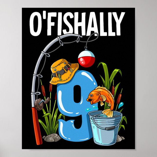 Affiche O'fishally 9 Ans 9ème Anniversaire Pêche  (Devant)