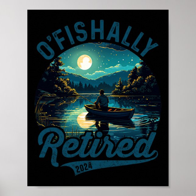 Affiche O'fishally Retraité 2024 Pêche à la pêche Pêcheurs (Devant)