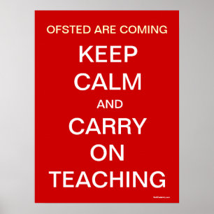 Affiche Ofsted Arrivent au calme et continuent à enseigner
