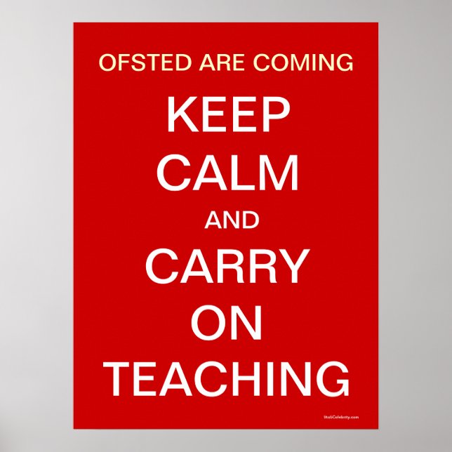 Affiche Ofsted Arrivent Conserver le calme et poursuivre l (Devant)