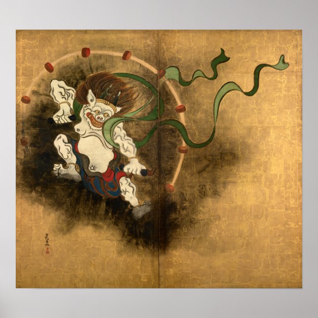 Affiche Ogata Kōrin Thunder God (Devant)