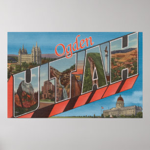 Affiche Ogden, lettre ScenesOgden, UT 3 d'UtahLarge