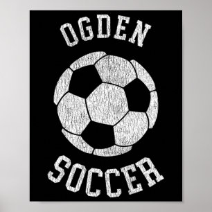 Affiche Ogden Soccer Rétro Détresse 90's Vintage 