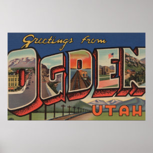 Affiche Ogden, Utah (chemin de fer) - grandes scènes de