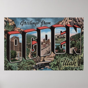 Affiche Ogden, UtahGrandes lettres ScènesOgden, UT 2