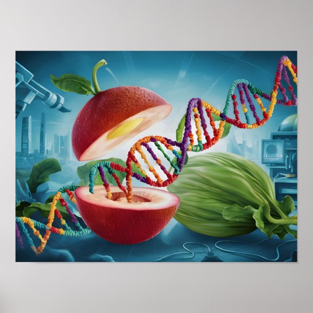 Affiche OGM Aliments et cultures génétiquement modifiées (Devant)