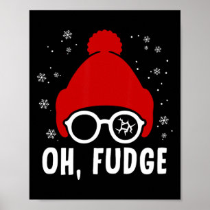 Affiche Oh A Fudge Funny Noël Dit Vintage Noël San