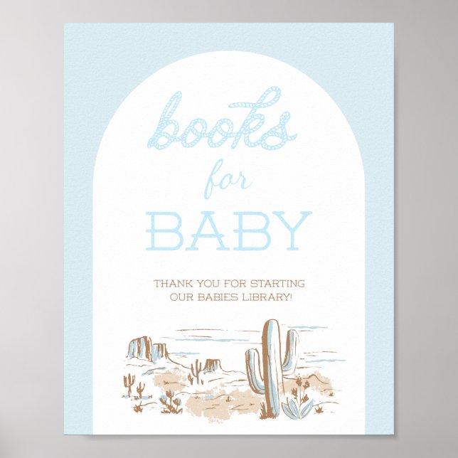 Affiche Oh Baby Cowboy Shower Books for Baby  (Devant)