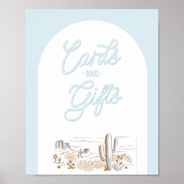 Affiche Oh Baby Cowboy Shower Cards & Gifts (Devant)