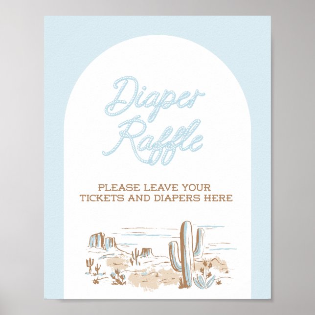 Affiche Oh Baby Cowboy Shower Diaper Raffle (Devant)