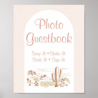Affiche Oh Baby Cowgirl Baby Shower Photo Guestbook Sign