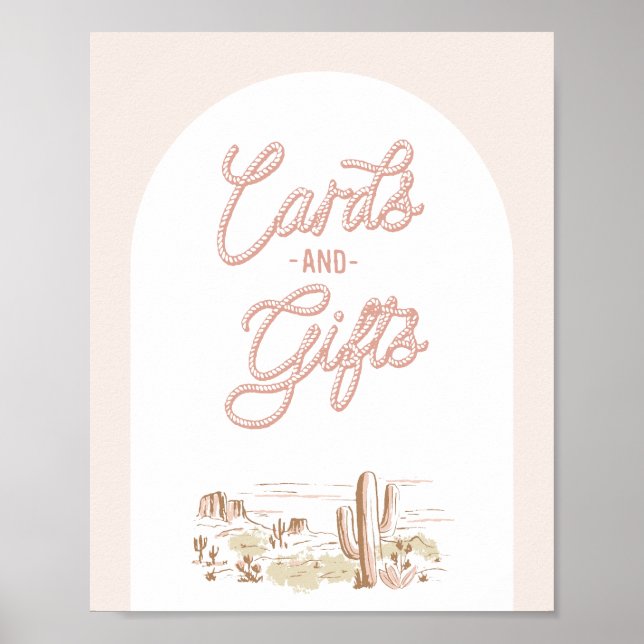 Affiche Oh Baby Cowgirl Shower Cards & Gifts (Devant)