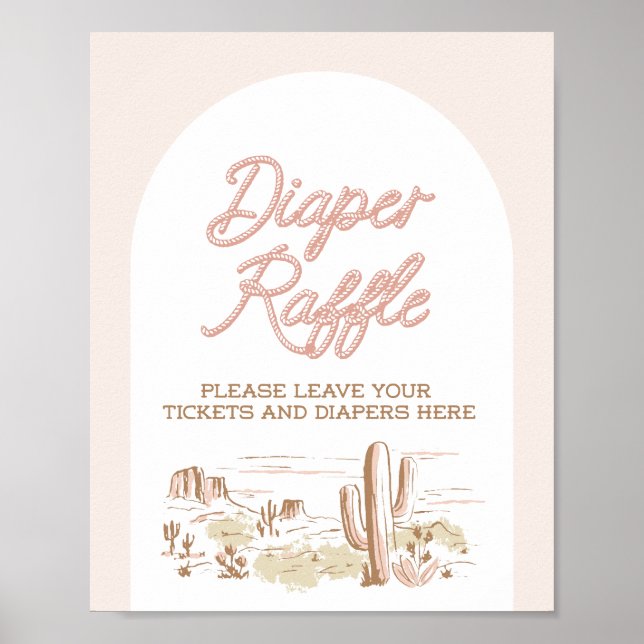 Affiche Oh Baby Cowgirl Shower Diaper Raffle (Devant)