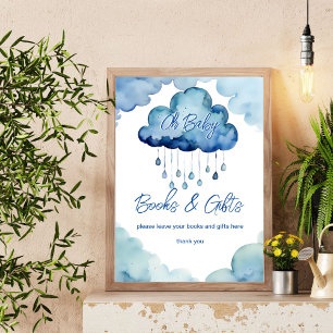 Affiche Oh Baby nuage baby shower livres et signes cadeaux