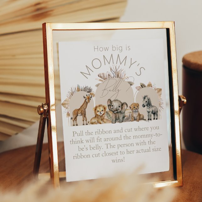 Affiche Oh Baby Safari Boho Shower Quelle grande maman ven (Créateur téléchargé)