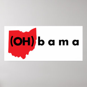 Affiche (OH)bama - Rouge et Noir