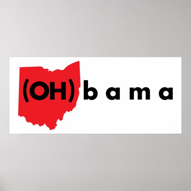 Affiche (OH)bama - Rouge et Noir (Devant)