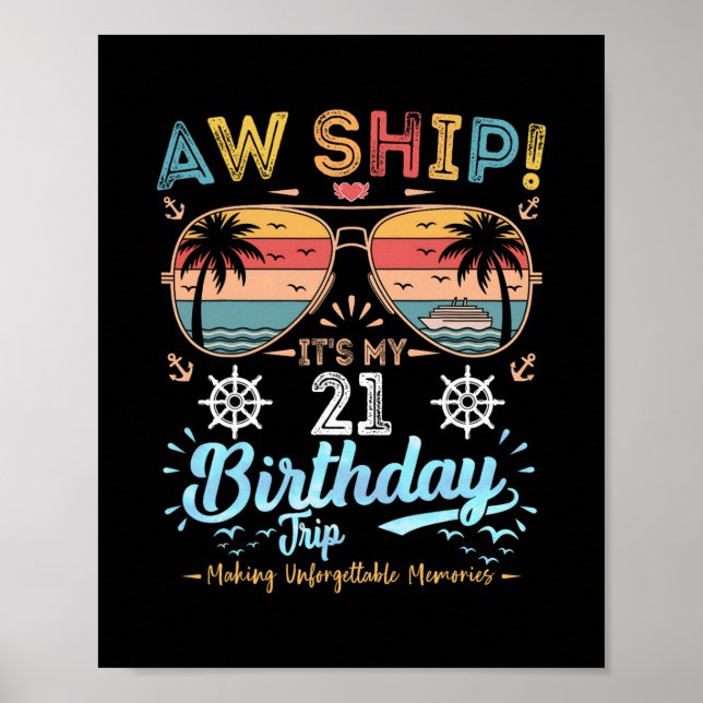 Affiche Oh Bateau ! C'est mon voyage d'anniversaire de 21  (Devant)