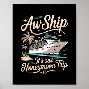 Affiche Oh Bateau C'est notre lune de miel Voyage Ensemble