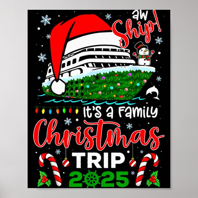 Affiche Oh Bateau C'est Un Voyage De Croisière De Noël 202 (Devant)