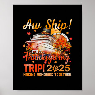 Affiche Oh Bateau C'est Une Croisière De Voyage De Thanksg
