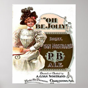 Affiche Oh Be Jolly, Drink Van Nostrand P.B. Ale