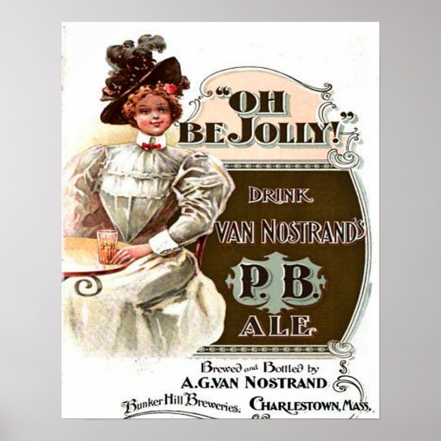 Affiche Oh Be Jolly, Drink Van Nostrand P.B. Ale (Devant)