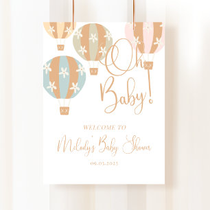 Affiche Oh Bébé, Baby Shower, Genre Neutre, Maman à Deveni