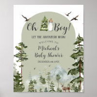 Oh Boy Adventure Pine Forest Baby shower Bienvenue