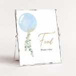 Affiche Oh Boy Balloon Baby shower<br><div class="desc">Faites de votre événement spécial avec ce Baby shower Bleu Balloon avec notre joli et mignon panneau de nourriture imprimable avec adorable thème Baby shower Boy Eucalyptus. Téléchargez,  personnalisez et créez des souvenirs durables avec cette touche parfaite pour votre fête joyeuse ! BS610</div>