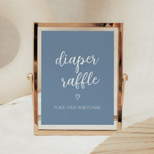 Affiche Oh Boy Boho Minimaliste Baby shower Déchets Raffle
