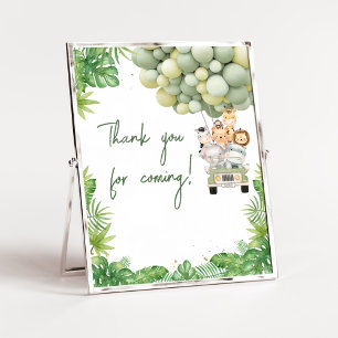 Affiche Oh Boy Jungle Safari Merci bébé pour venir