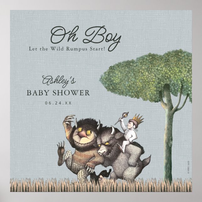 Affiche Oh Boy! Que le chah sauvage commence | Baby Shower (Devant)