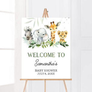 Affiche Oh Boy Safari Baby shower Bienvenue