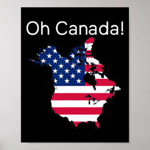 Affiche Oh Canada Chemise Carte De Usa Funny Trump 2025 2