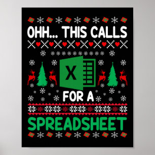 Affiche Oh ceci appelle un pull de Noël de feuille de calc