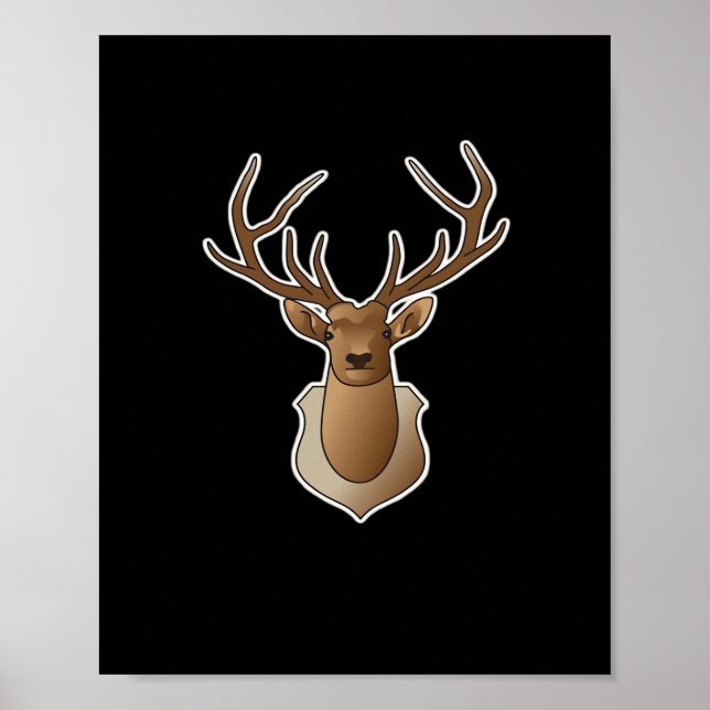 Affiche Oh Cerf Design Minimaliste  (Devant)